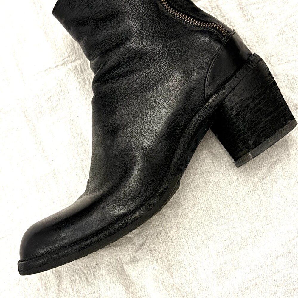 Officine Creative, Moto Boot, Italian Leather, double zip, 7.5 CLEAN